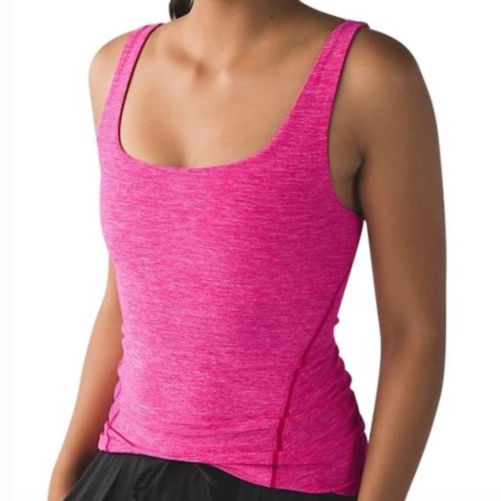 Lululemon Amala Heathered Pink Tank Top